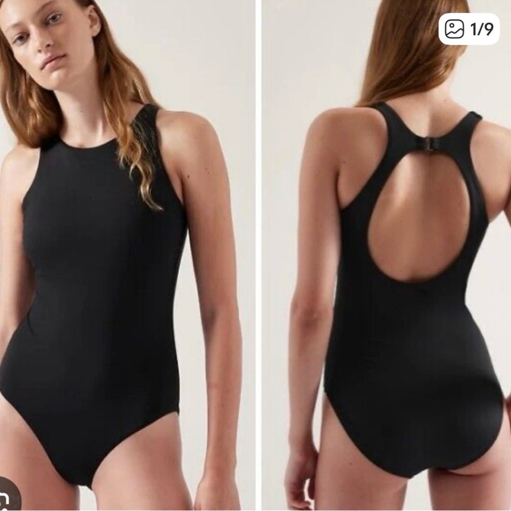 Athleta Black One-Piece Sport Swimsuit